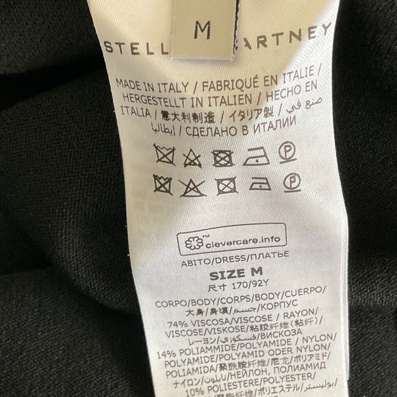 New Stella McCartney asymmetric fringed knitted dress $1279 minimalist black M - Picture 8 of 15